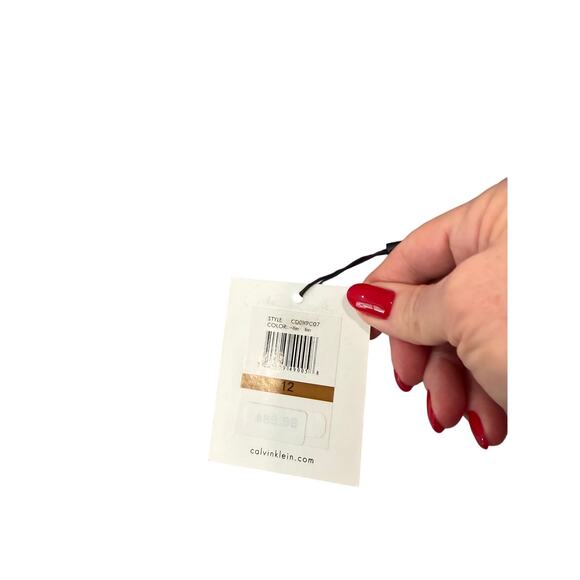 Calvin Klein Tin Gray Knife‑Pleat Fit & Flare Dress NWT Women’s 12 - Picture 5 of 8